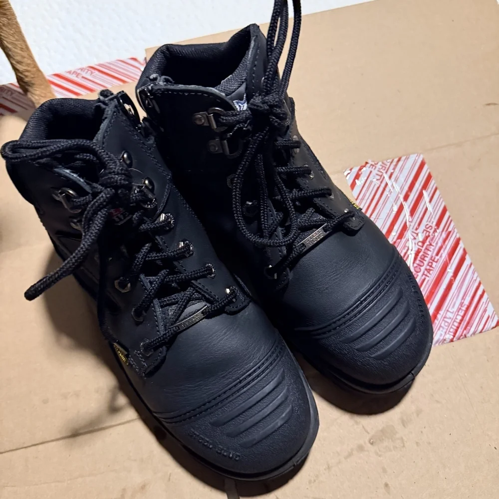 Steel Blue Black Men’s Safety Work Boot with Side Zip